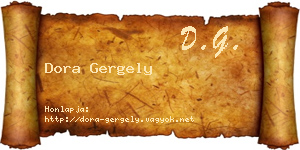 Dora Gergely névjegykártya