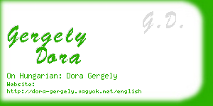 gergely dora business card